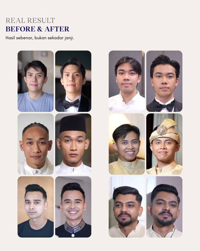 Groom Stylist Kuala Lumpur - before and after